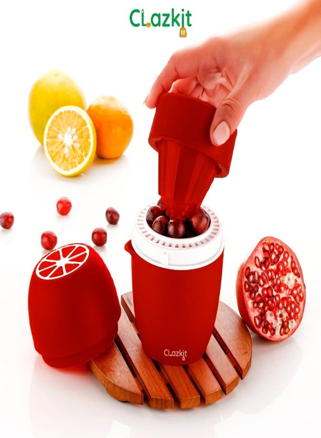Clazkit Manual Hand Press Juicer - Citrus & Fruit Juicer, Hand Squeezer, Oranges, Sweet lime (Color May Vary) - Image 4